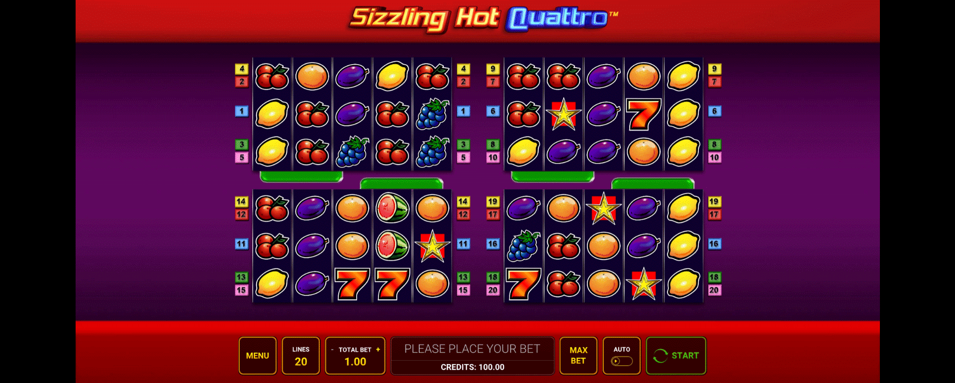 Sizzling Hot Quattro Gratis