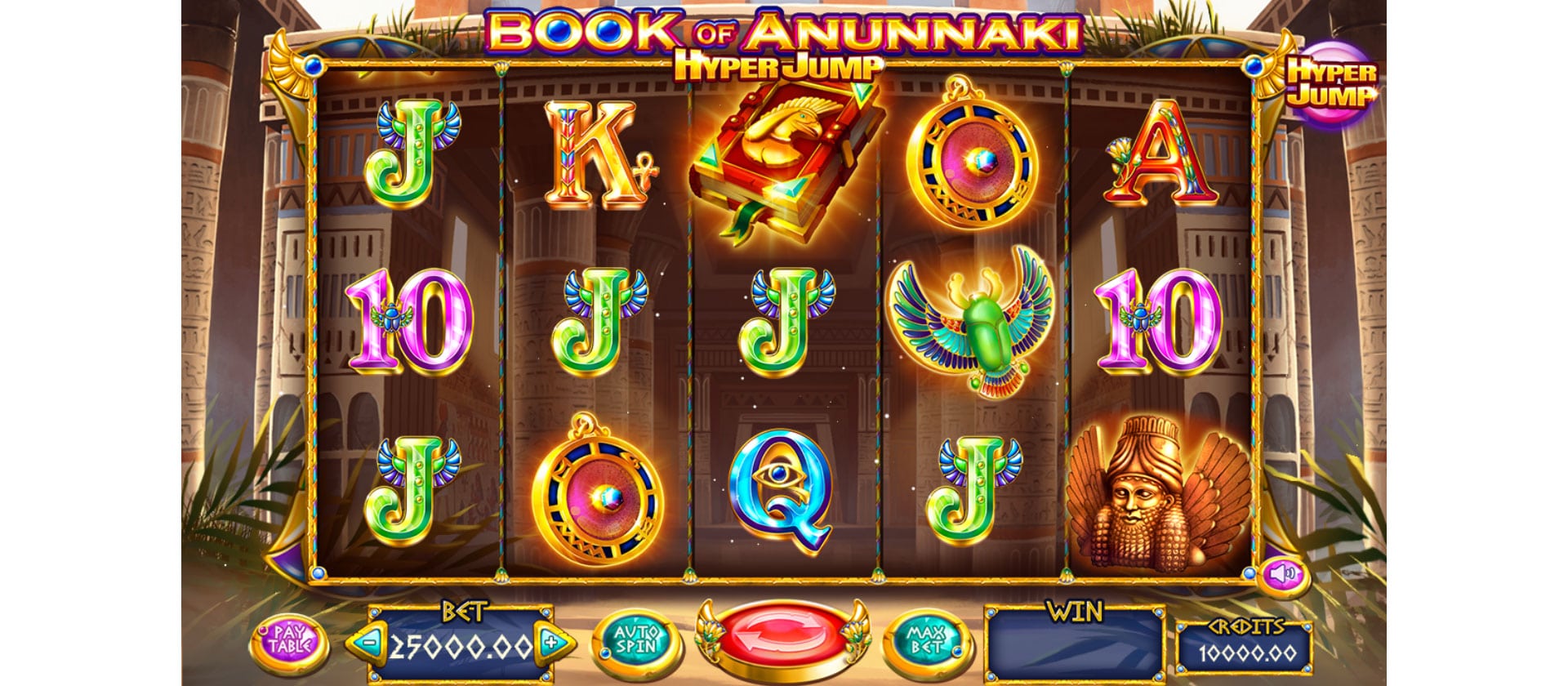 schermata della slot machine book of anunnaki